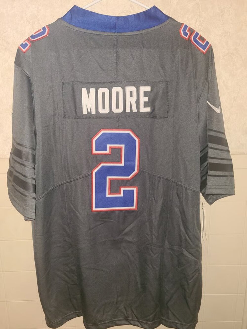 DJ Moore Gray Jersey Vapor Stitched